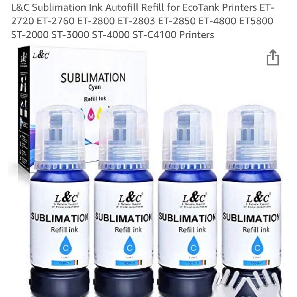 Sublimation Ink - 4 Cyan
